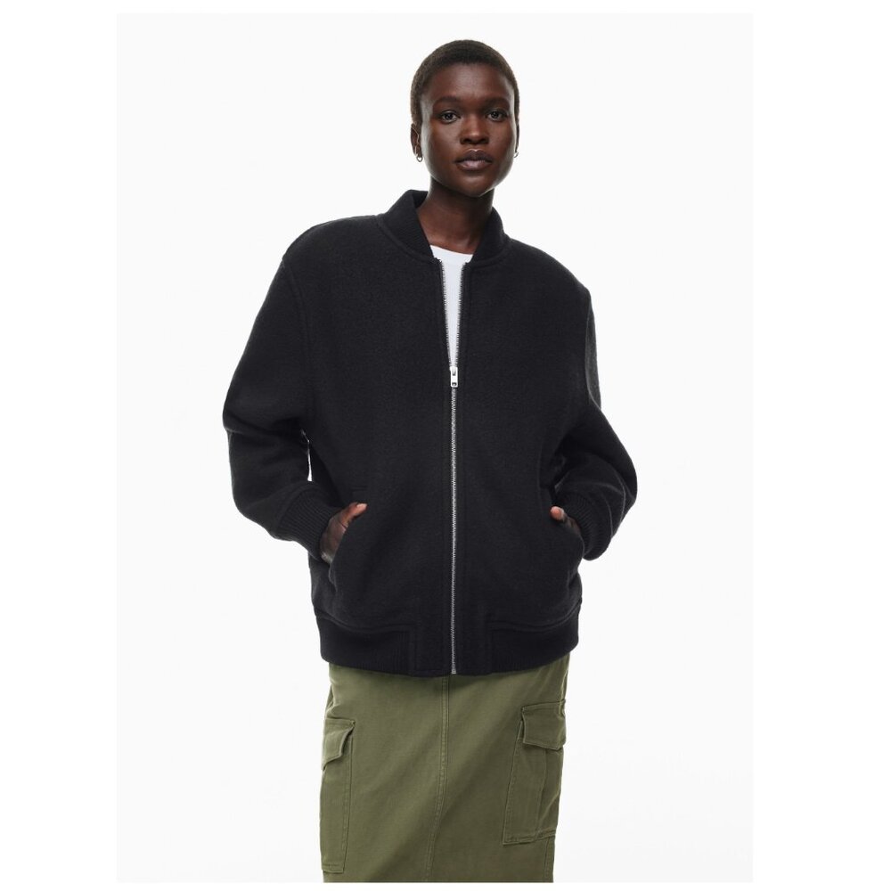NWOT Wilfred Free 100% Merino Wool Stable Jacket Bomber--RUNS BIG Aritzia - Picture 2 of 16